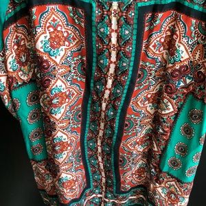 Top bohemian front print